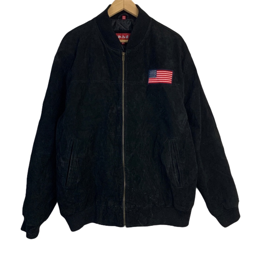 K&S Unique Llc American Flag Leather Jacket